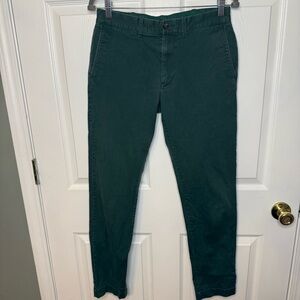 J Crew Flex Slim Cut Mens Pants Hunter Green Size 30 Waist 32 Length GUac